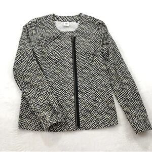 NWOT Cabi 5099 Cliffside Cotton Jacket White Black Pink Green M Medium $129